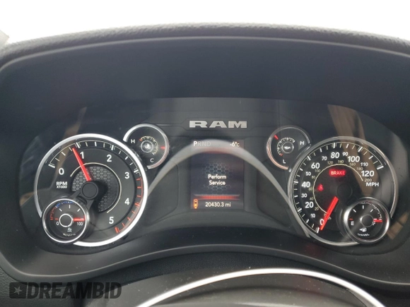 2024 Ram 2500 Tradesman with VIN 3C6UR5CL1RG221519, listed as a Copart auction lot 87025154 with 20,430 mi miles and Salvage title. Bid and sale history available at DreamBid. Image 9.