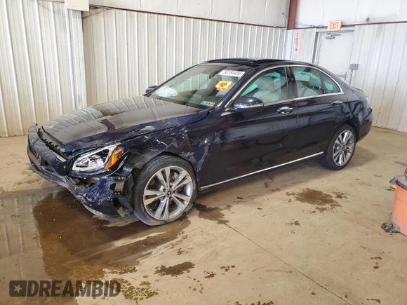 2018 Mercedes-Benz C 300 with VIN 55SWF4KB3JU280657, listed as a Copart auction lot 58184455 with Not provided miles and Salvage title. Bid and sale history available at DreamBid. Image 1.
