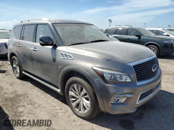 2017 Infiniti QX80 with VIN JN8AZ2NE9H9154311, listed as a Copart auction lot 74930154 with Not Provided miles and Salvage Title. Bid and sale history available at carsss.com. Image 4.