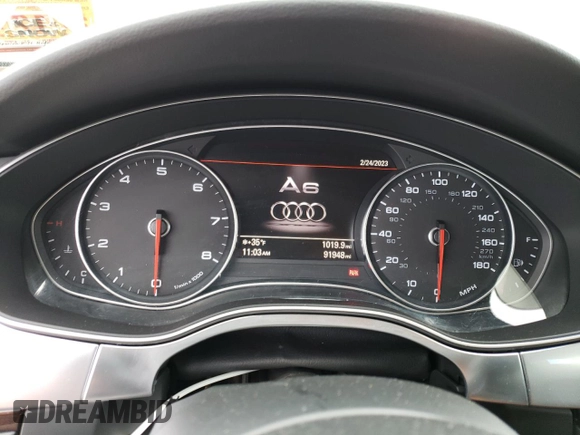 2015 Audi A6 3.0T Premium Plus with VIN WAUFGAFC7FN022163, listed as a Copart auction lot 42444393 with 91,948 mi miles. Bid and sale history available at carsss.com. Image 9.