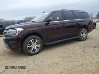 2024 Ford Expedition Max XLT with VIN 1FMJK1H85REA64304, listed as a Copart auction lot 44801765 with 7,635 mi miles and Salvage title. Bid and sale history available at DreamBid. Image 1.