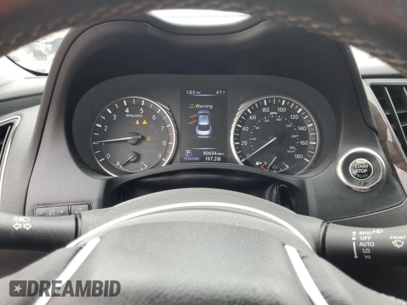 2018 Infiniti Q50 Luxe with VIN JN1EV7AP4JM367007, listed as a Copart auction lot 43413255 with 90,694 mi miles and Salvage title. Bid and sale history available at DreamBid. Image 9.