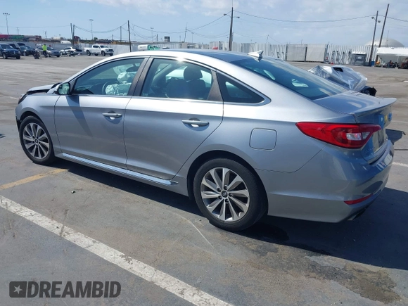 2015 Hyundai Sonata Sport with VIN 5NPE34AF2FH055486, listed as a IAAI auction lot 42136411 with 110,706 mi miles and . Bid and sale history available at DreamBid. Image 3.