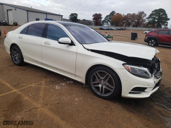 2014 Mercedes-Benz S-Class S 550 with VIN WDDUG8FB8EA033338, listed as a Copart auction lot 84756314 with 82,468 mi miles and Salvage Title. Bid and sale history available at carsss.com. Image 4.