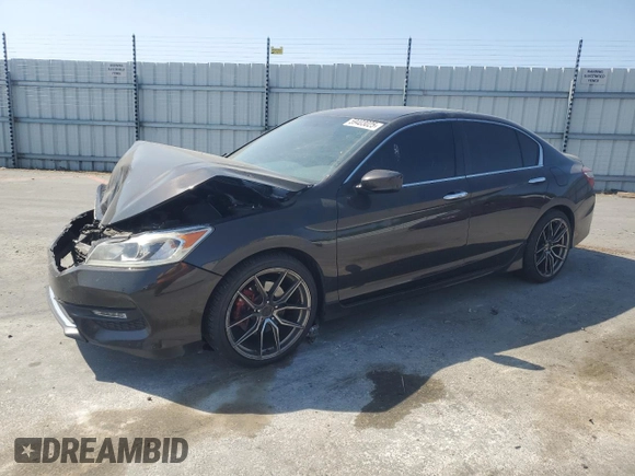 2016 Honda Accord Sport z VIN 1HGCR2F55GA177912, wystawiony jako Copart lot #59403025 z przebiegiem 115 325 mil mil oraz Szkoda całkowita • Salvage title. Historia ofert i sprzedaży dostępna na DreamBid. Obrazek 1.