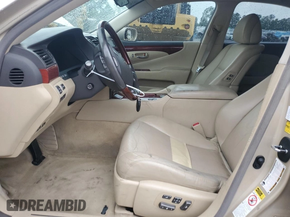 2008 Lexus LS 460 with VIN JTHBL46F885075478, listed as a Copart auction lot 56842225 with 128,897 mi miles and Salvage title. Bid and sale history available at DreamBid. Image 7.