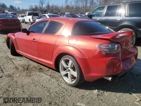 2004 Mazda RX-8 with VIN JM1FE173640127536, listed as a Copart auction lot 45384075 with 107,394 mi miles and Salvage Title. Bid and sale history available at carsss.com. Image 2.