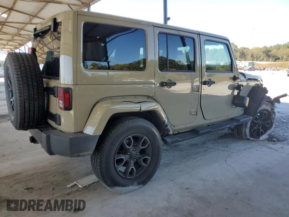 2018 Jeep Wrangler JK Unlimited Sahara with VIN 1C4BJWEGXJL889159, listed as a Copart auction lot 76523774 with 77,528 mi miles and Salvage Title. Bid and sale history available at carsss.com. Image 3.