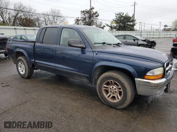 2003 Dodge Dakota SLT with VIN 1D7HL48N43S115748, listed as a Copart auction lot 50239595 with 278,408 mi miles and Salvage Title. Bid and sale history available at carsss.com. Image 4.