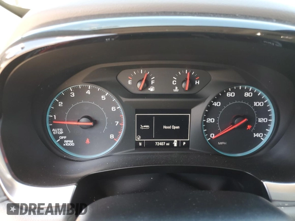 2020 Chevrolet Traverse LT Cloth with VIN 1GNERGKW7LJ200000, listed as a Copart auction lot 50799555 with 72,407 mi miles and Salvage Title. Bid and sale history available at carsss.com. Image 9.
