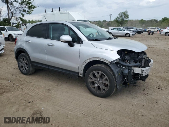 2017 FIAT 500X Trekking with VIN ZFBCFYCB3HP606695, listed as a Copart auction lot 54681115 with 59,346 mi miles and Salvage title. Bid and sale history available at DreamBid. Image 4.