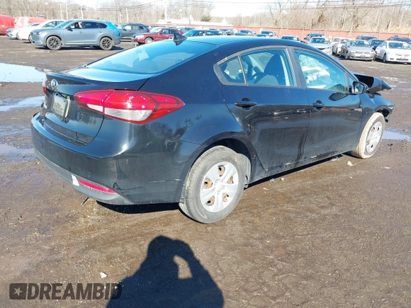 2017 Kia Forte LX with VIN 3KPFK4A78HE036223, listed as a IAAI auction lot 41554426 with 14,438 mi miles. Bid and sale history available at carsss.com. Image 4.