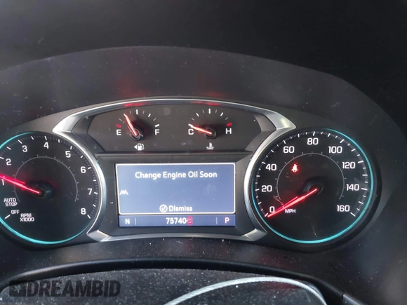 2020 Chevrolet Equinox LT with VIN 2GNAXLEX0L6119774, listed as a IAAI auction lot 41356182 with 75,740 mi miles. Bid and sale history available at carsss.com. Image 7.