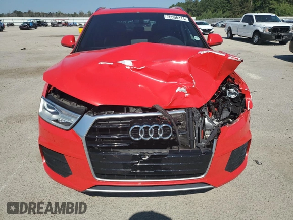2016 Audi Q3 Premium Plus with VIN WA1BFCFS6GR015295, listed as a Copart auction lot 76008214 with 58,843 mi miles and Salvage title. Bid and sale history available at DreamBid. Image 5.