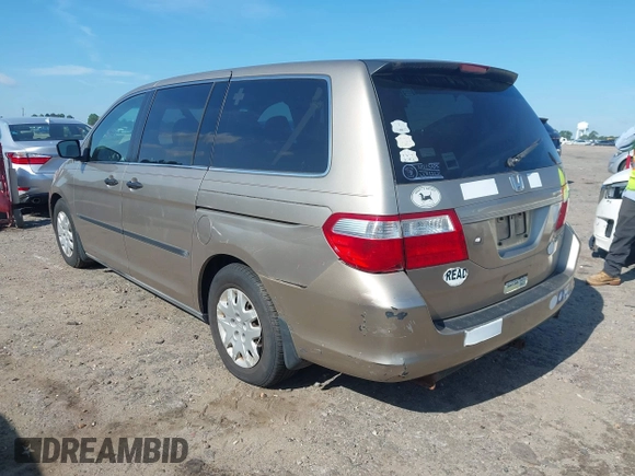 2005 Honda Odyssey LX z VIN 5FNRL38255B127485, wystawiony jako IAAI lot #42474675 z przebiegiem 243 904 mil mil oraz . Historia ofert i sprzedaży dostępna na DreamBid. Obrazek 3.
