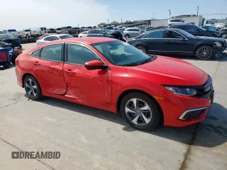 2020 Honda Civic Sedan LX with VIN 2HGFC2F69LH566510, listed as a Copart auction lot 49608665 with 93,648 mi miles and Salvage Title. Bid and sale history available at carsss.com. Image 4.