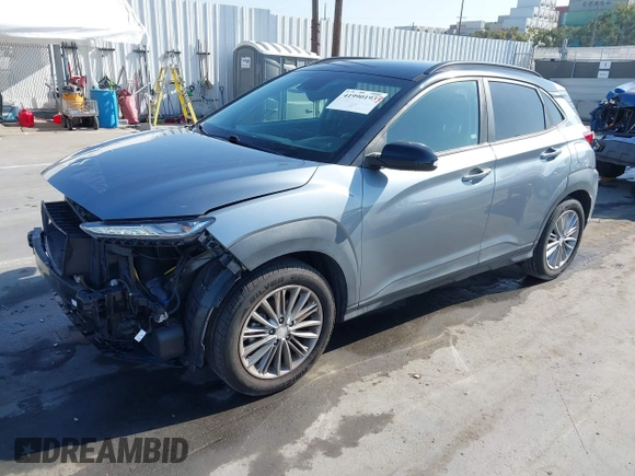 2019 Hyundai Kona SEL with VIN KM8K22AA3KU382845, listed as a IAAI auction lot 41990193 with 61,952 mi miles. Bid and sale history available at carsss.com. Image 2.