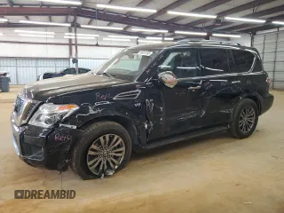 2019 Nissan Armada Platinum z VIN JN8AY2NE5K9755743, wystawiony jako Copart lot #55081185 z przebiegiem 89 178 mil mil oraz Szkoda całkowita • Salvage title. Historia ofert i sprzedaży dostępna na DreamBid. Obrazek 1.