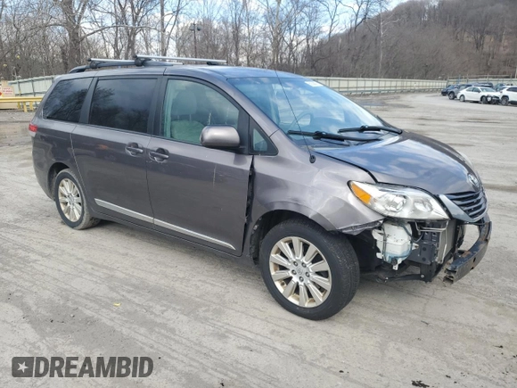 2013 Toyota Sienna LE with VIN 5TDJK3DC9DS049835, listed as a Copart auction lot 50338875 with 209,185 mi miles and Salvage Title. Bid and sale history available at carsss.com. Image 4.