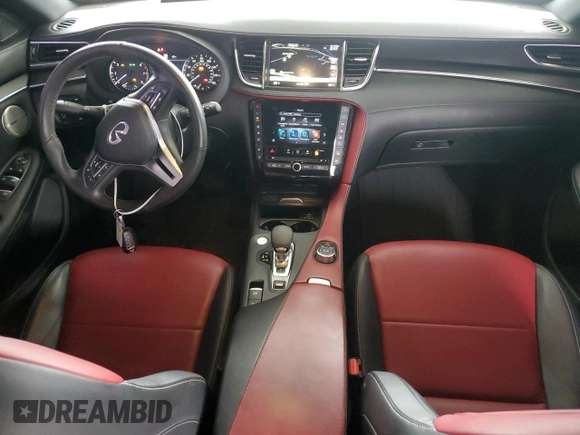 2022 Infiniti QX55 Sensory with VIN 3PCAJ5L38NF104121, listed as a Copart auction lot 86705454 with 53,042 mi miles and Salvage title. Bid and sale history available at DreamBid. Image 8.