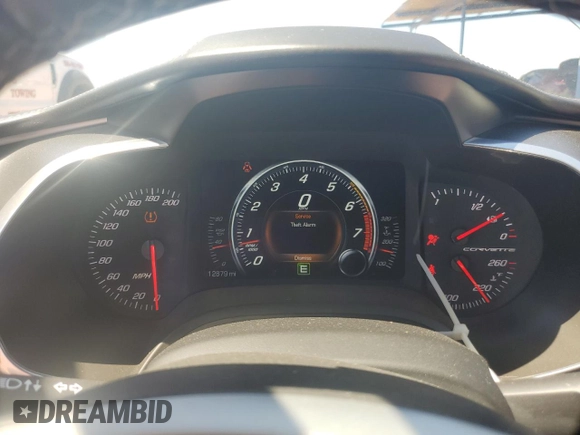2014 Chevrolet Corvette 3LT with VIN 1G1YE2D71E5119797, listed as a Copart auction lot 61239005 with 12,879 mi miles and Salvage title. Bid and sale history available at DreamBid. Image 9.