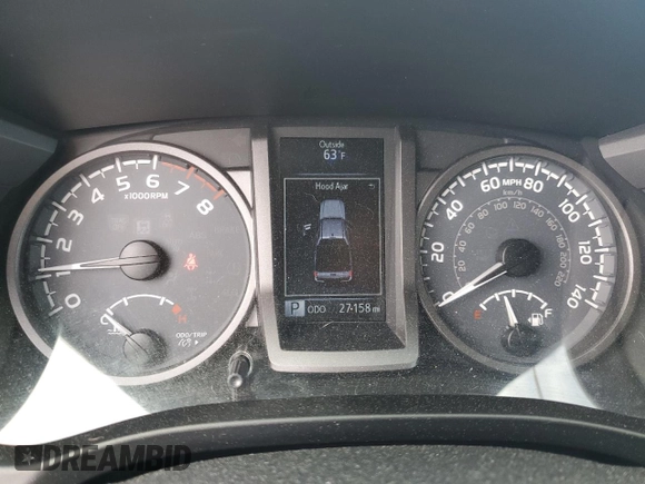 2017 Toyota Tacoma SR5 with VIN 3TMDZ5BNXHM032959, listed as a Copart auction lot 49459885 with 27,158 mi miles and Salvage Title. Bid and sale history available at carsss.com. Image 9.