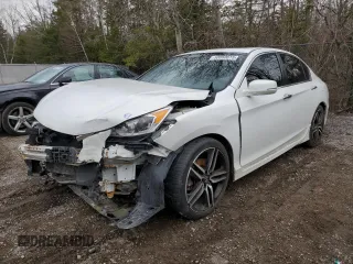 2016 Honda Accord Sport с VIN 1HGCR2F54GA804924, выставлен на аукционе Copart как лот 50060815 с пробегом Не указан миль и Списание • Salvage title. История ставок и продаж доступна на DreamBid. Изображение 1.
