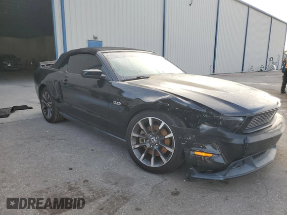 2011 Ford Mustang GT with VIN 1ZVBP8FF9B5114340, listed as a Copart auction lot 63322475 with 112,641 mi miles and Salvage title. Bid and sale history available at DreamBid. Image 4.