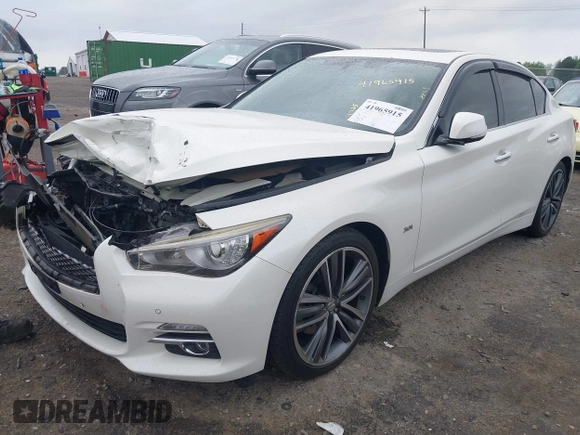 2016 Infiniti Q50 Premium with VIN JN1EV7AR8GM345554, listed as a IAAI auction lot 41965915 with 88,646 mi miles and . Bid and sale history available at DreamBid. Image 19.