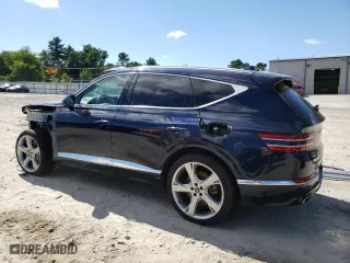 2021 Genesis GV80 Advanced + with VIN KMUHCESC7MU035838, listed as a Copart auction lot 70286224 with 0 mi miles and Salvage Title. Bid and sale history available at carsss.com. Image 2.