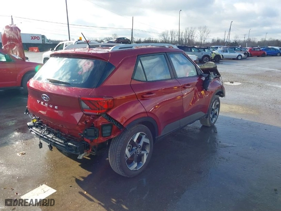 2023 Hyundai Venue SEL with VIN KMHRC8A35PU268594, listed as a IAAI auction lot 41178139 with 3,760 mi miles. Bid and sale history available at carsss.com. Image 4.