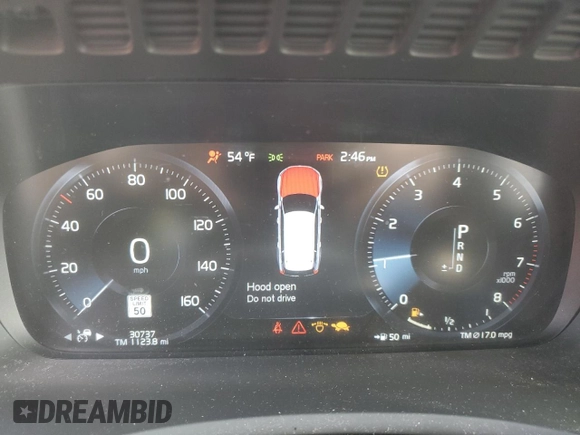 2021 Volvo XC90 Momentum with VIN YV4102PK8M1715421, listed as a Copart auction lot 46662945 with 30,737 mi miles and Salvage Title. Bid and sale history available at carsss.com. Image 9.