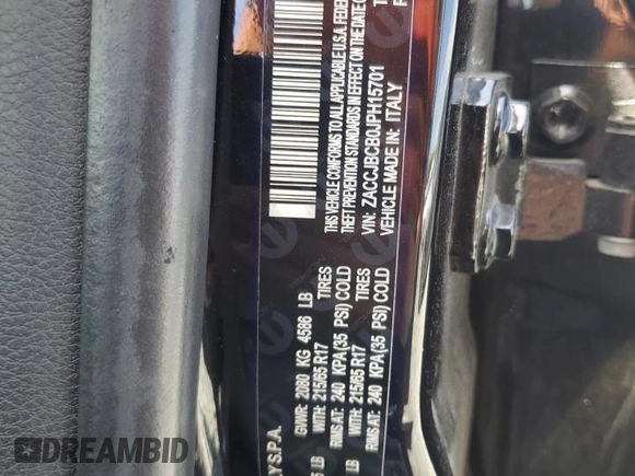 2018 Jeep Renegade Trailhawk with VIN ZACCJBCB0JPH15701, listed as a Copart auction lot 57450485 with Not provided miles and Salvage title. Bid and sale history available at DreamBid. Image 13.