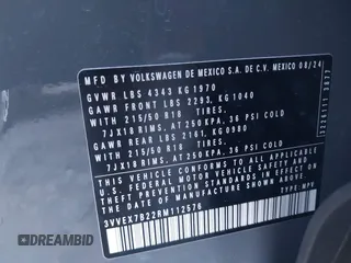 2024 Volkswagen Taos SE с VIN 3VVEX7B22RM112576, выставлен на аукционе IAAI как лот 41606673 с пробегом 141 миль миль и . История ставок и продаж доступна на DreamBid. Изображение 9.