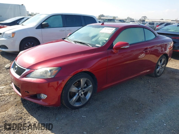 2011 Lexus IS 250 C with VIN JTHFF2C28B2516422, listed as a IAAI auction lot 38744549 with 84,914 mi miles and . Bid and sale history available at DreamBid. Image 2.