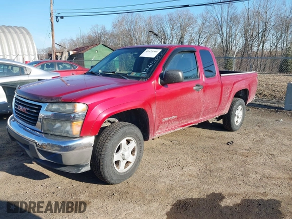 2005 GMC Canyon SLE Z85 with VIN 1GTDT196458264112, listed as a IAAI auction lot 41655505 with 110,529 mi miles. Bid and sale history available at carsss.com. Image 2.