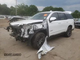 2023 Cadillac Escalade AWD V-Series z VIN 1GYS4HK95PR173309, wystawiony jako Copart lot #58953074 z przebiegiem Nie podano mil oraz Szkoda całkowita • Salvage title. Historia ofert i sprzedaży dostępna na DreamBid. Obrazek 1.