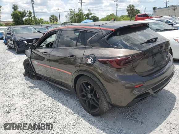 2017 Infiniti QX30 Sport with VIN SJKCH5CP8HA014663, listed as a Copart auction lot 55026195 with 103,514 mi miles and Salvage title. Bid and sale history available at DreamBid. Image 2.