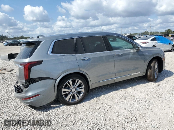2024 Cadillac XT6 FWD Premium Luxury with VIN 1GYKPCRS1RZ715026, listed as a Copart auction lot 48817915 with 10,550 mi miles and Non Repairable. Bid and sale history available at carsss.com. Image 3.