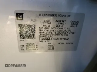 2018 GMC Acadia SLE with VIN 1GKKNLLS6JZ197802, listed as a Copart auction lot 48733655 with 88,198 mi miles and Clean Title. Bid and sale history available at DreamBid. Image 13.