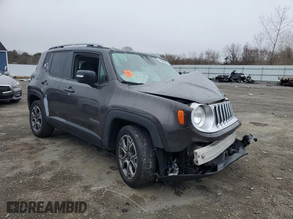 2016 Jeep Renegade Limited with VIN ZACCJADT2GPD73694, listed as a Copart auction lot 49992635 with Not Provided miles and Salvage Title. Bid and sale history available at DreamBid. Image 4.