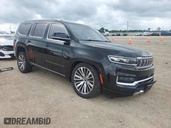2022 Jeep Grand Wagoneer Series III with VIN 1C4SJVGJ3NS136104, listed as a Copart auction lot 54686725 with 58,677 mi miles and Salvage title. Bid and sale history available at DreamBid. Image 4.