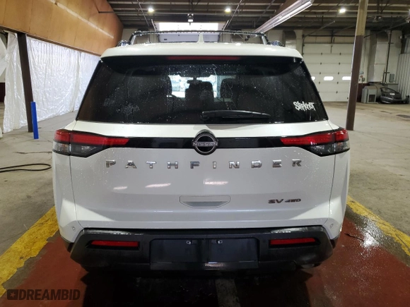 2022 Nissan Pathfinder SV with VIN 5N1DR3BC0NC246077, listed as a Copart auction lot 48741345 with 38,772 mi miles and Salvage Title. Bid and sale history available at carsss.com. Image 6.
