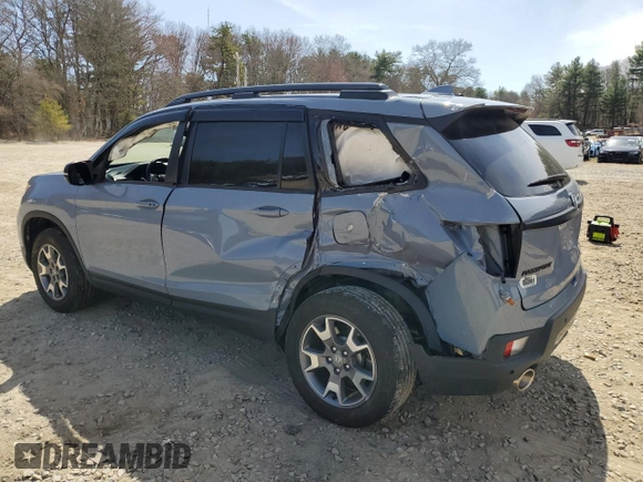 2023 Honda Passport TrailSport with VIN 5FNYF8H64PB032311, listed as a Copart auction lot 53532345 with 21,456 mi miles and Salvage title. Bid and sale history available at DreamBid. Image 2.