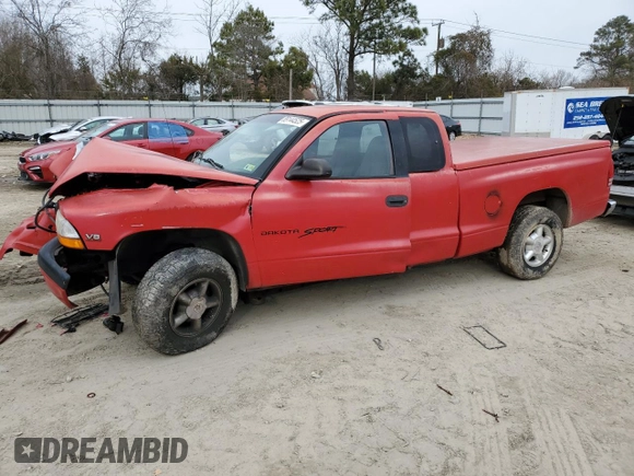 1997 Dodge Dakota with VIN 1B7GL23Y8VS274903, listed as a Copart auction lot 89144525 with 270,609 mi miles and Clean Title. Bid and sale history available at carsss.com. Image 1.