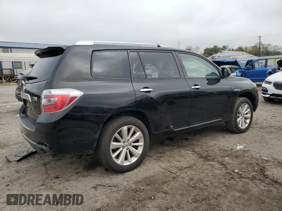 2009 Toyota Highlander Hybrid Limited with VIN JTEEW44A992025930, listed as a Copart auction lot 74084974 with 210,777 mi miles and Salvage Title. Bid and sale history available at carsss.com. Image 3.