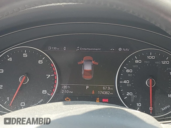 2012 Audi A7 3.0 Premium Plus with VIN WAUSGAFC0CN005361, listed as a Copart auction lot 74847794 with 174,362 mi miles and Non Repairable. Bid and sale history available at carsss.com. Image 9.