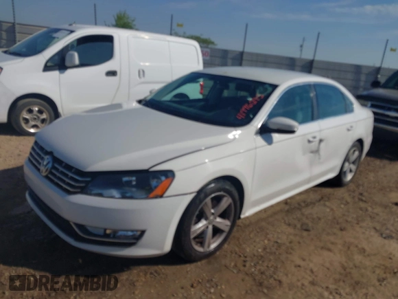 2012 Volkswagen Passat SE with VIN 1VWBH7A32CC091887, listed as a IAAI auction lot 41996295 with 163,011 mi miles. Bid and sale history available at carsss.com. Image 2.