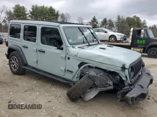 2024 Jeep Wrangler Sport S with VIN 1C4PJXDG6RW229336, listed as a Copart auction lot 51260335 with 5,198 mi miles and Salvage Title. Bid and sale history available at DreamBid. Image 4.