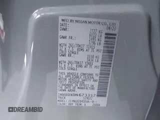 2023 Nissan Frontier SV z VIN 1N6ED1EK0PN673357, wystawiony jako IAAI lot #42420346 z przebiegiem 33 000 mil mil oraz . Historia ofert i sprzedaży dostępna na DreamBid. Obrazek 9.